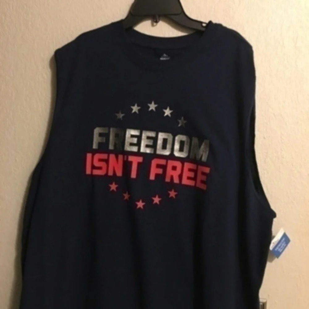 Celebrate patriotic muscle shirt XL…